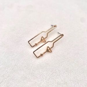 BOGO Wine Bottle Glass Silhouette Outline Earrings